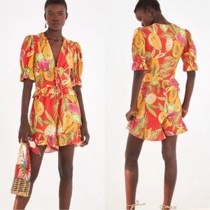NWT Farm Rio Red Papaya Romper